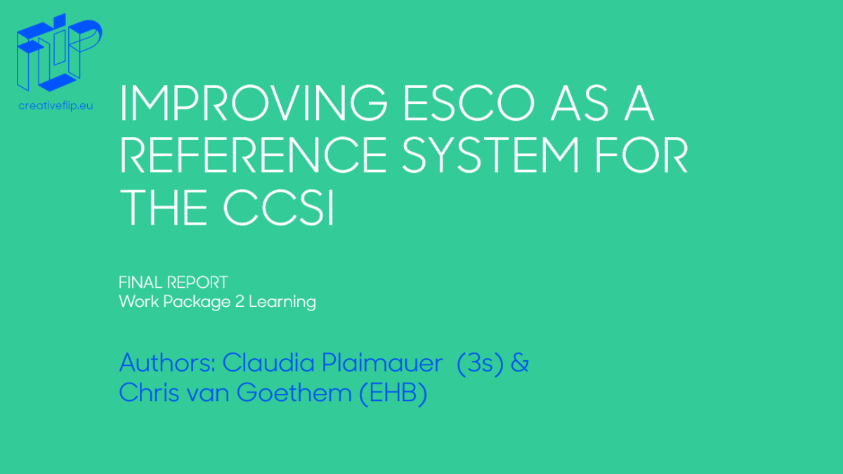 Improving ESCO as a reference system for the CCSI